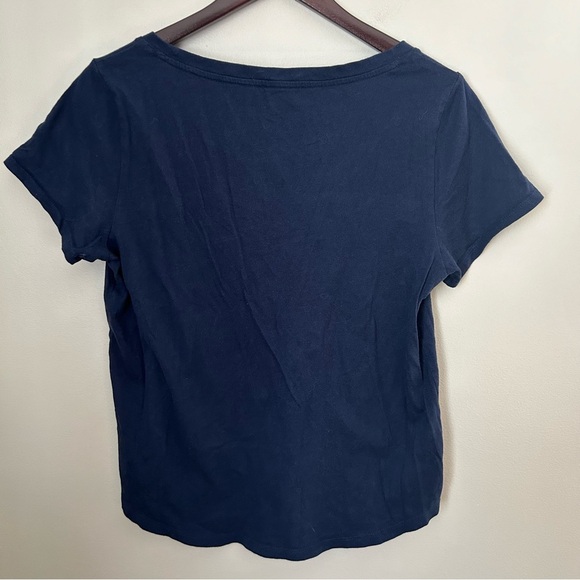 Old Navy Tee Shirt Navy Blue Everywear Short Sleeve Crewneck Neutral Casual - Picture 4 of 8